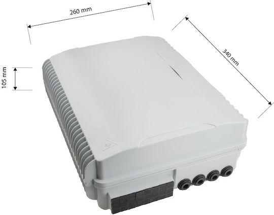 Opton Τροφοδοτικό Κουτί Συστημάτων CCTV OP-FDB-0424G-E