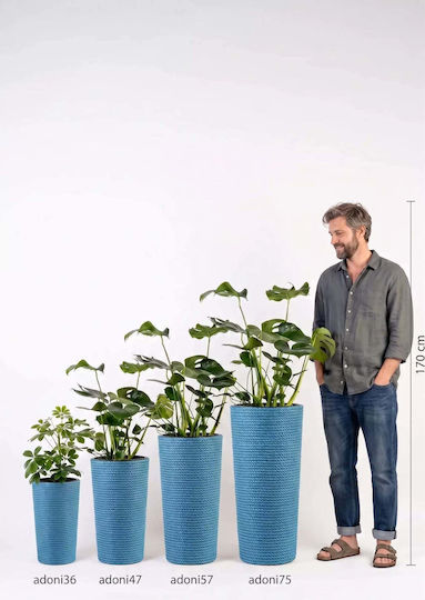 Adoni Plastic Blue Flower Pot 28x47cm