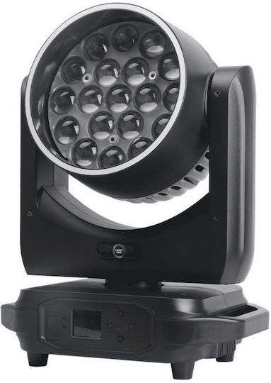 Light4me Sky Wash 19x15w RGBW Роботска Глава Сценично Фото Осветление Пръстен Ефект 19x15w RGBW LED + 60x0.3w RGB SMD LED Omega Монтажна Скоба