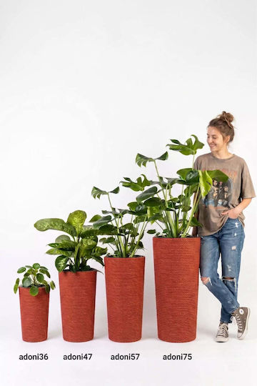 Adoni Kunststoff Blumentopf Rot 36x36cm