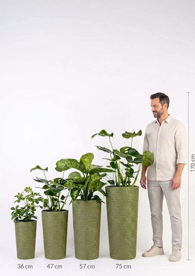 Adoni Kunststoff Blumentopf Grün 22x36cm
