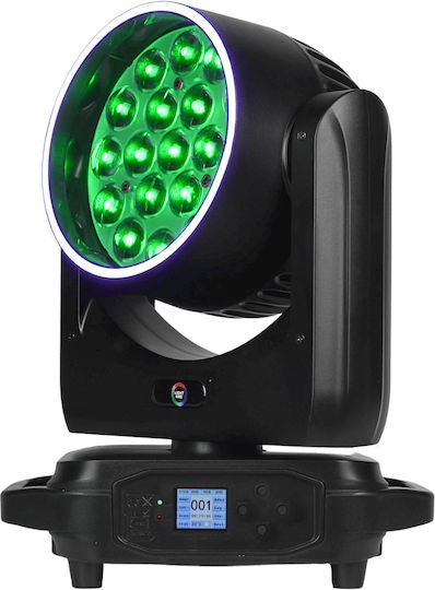 Light4me Sky Wash 19x15w RGBW Роботска Глава Сценично Фото Осветление Пръстен Ефект 19x15w RGBW LED + 60x0.3w RGB SMD LED Omega Монтажна Скоба