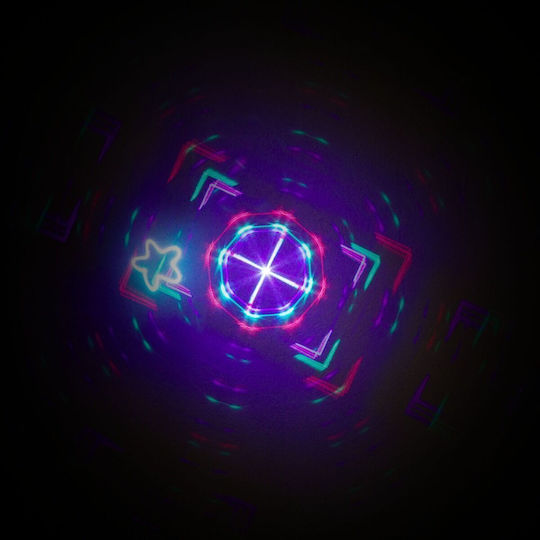 Light4me Парти Лазерен 1 Лазерен Проектор Сканиращ Фото Осветление RGB DMX 30 Kpps Графични Ефекти Анимации Безжично Дистанционно Управление Монтажна Конзола Активиране със Звук
