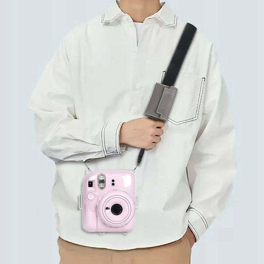 Каишка за врат и рамо Loveinstant + Калъф за камера Fuji Instax Mini 12 40 11 8 9 99 Evo Черен