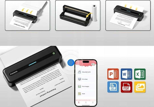 Phomemo Tragbarer Etikettendrucker USB Bluetooth 300 dpi