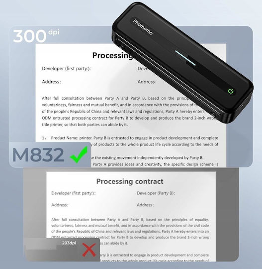 Phomemo Tragbarer Etikettendrucker USB Bluetooth