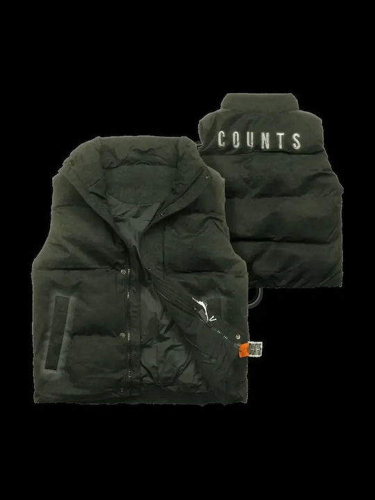 Waterproof Kids Quilted Sleeveless Short Black Jacket