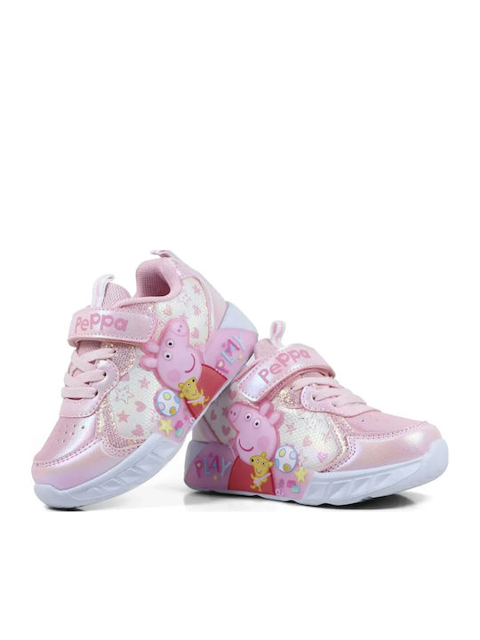 Pepa Kinder Sneaker Anatomisch mit Bügel- und Schleifenverschluss & Lichtern Rosa