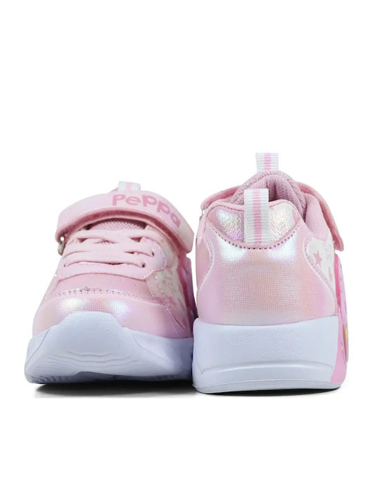 Pepa Kinder Sneaker Anatomisch mit Bügel- und Schleifenverschluss & Lichtern Rosa
