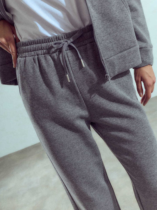 Celestino Γυναικεία Φόρμα Fleece Επένδυση Γκρι