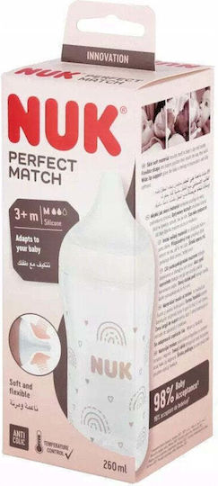 Nuk Plastic Baby Bottle Anti-colic with Silicone Teat for 3+ Months Blue 260ml
