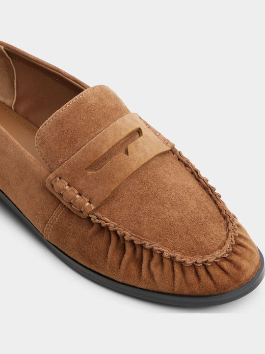 Leather Women's Moccasins In Brown Colour