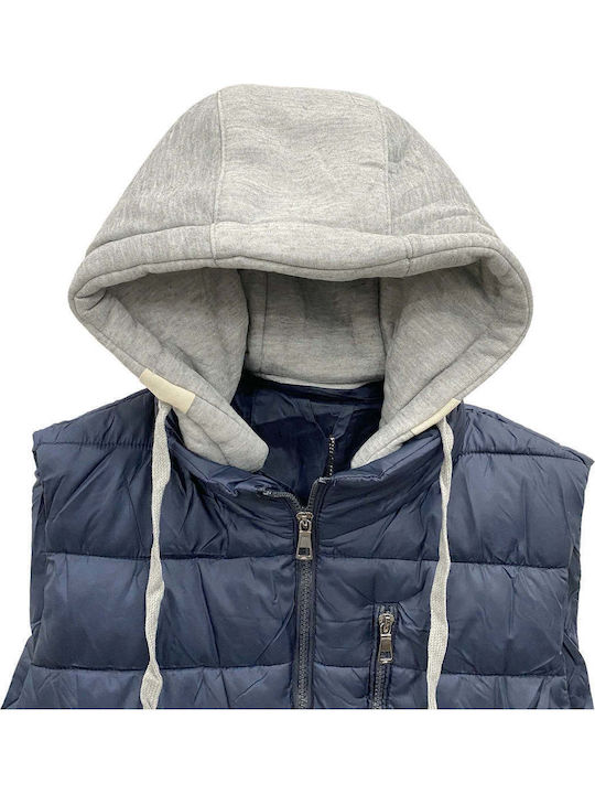 Ärmelloses Herren Jacke Blau