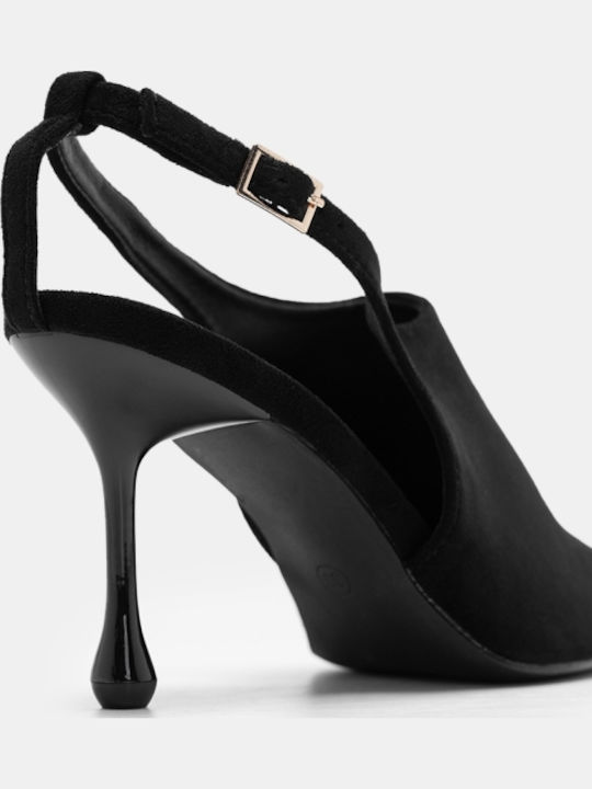 Suede Γόβες Μαύρες
