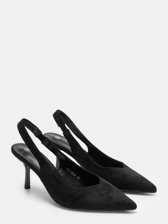 Suede Γόβες Μαύρες