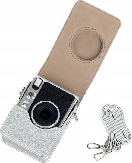 Loveinstant Калъф Чантичка Калъф Калъф Чанта Fujifilm Fuji Instax Mini Evo Сребриста