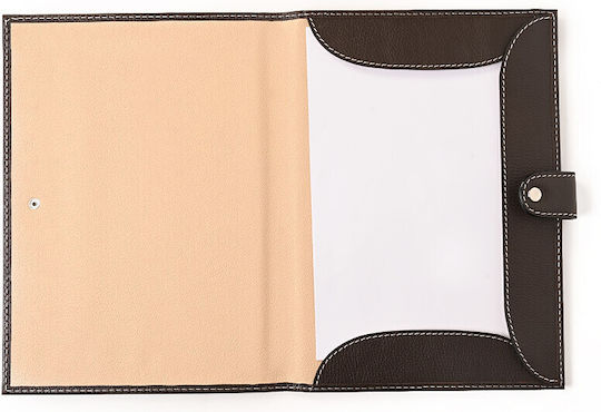 A4 Brauner Echtes Leder Dokumentenmappe Mit Schnalle
