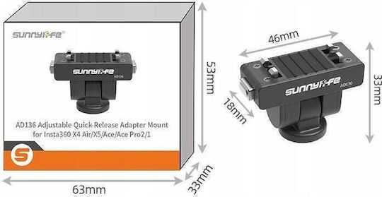 Sunnylife Βάση Στήριξης Action Cameras SB11329 για Insta360