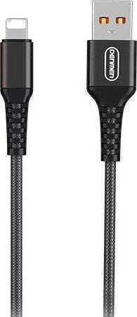 Denmen USB-A Zu Lightning Kabel Schwarz 1m