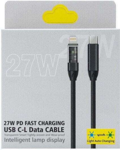 USB-C Мъжки към Lightning Кабел 100W Черен