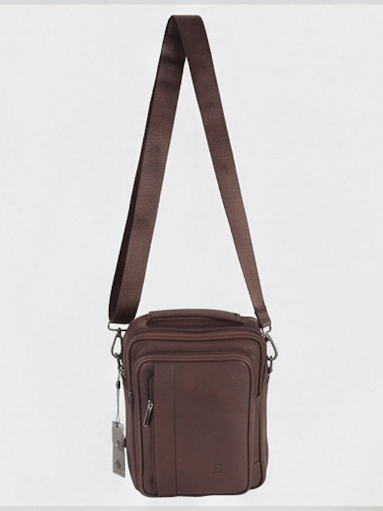 Leder Herren Schulter / Crossbody Braun Tasche