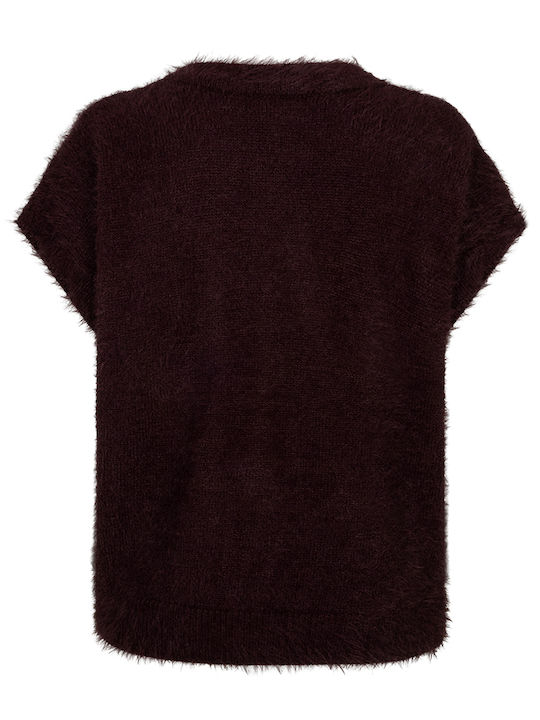 Damen Weste Burgundisch