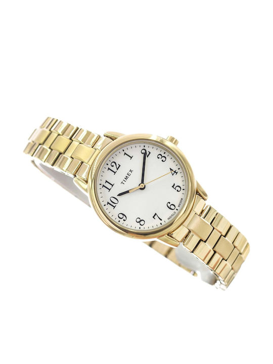Timex Easy Reader Дамски Часовник 30mm Кварцов с Златна Стоманена Браслет