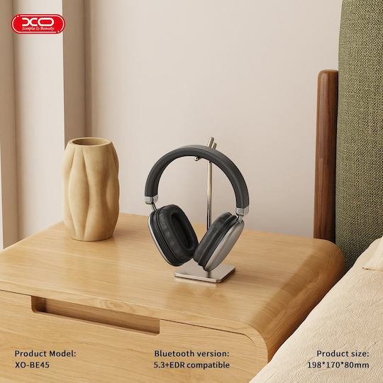 XO BE45 Ασύρματα Bluetooth On Ear Ακουστικά με 16 ώρες Λειτουργίας Μαύρα
