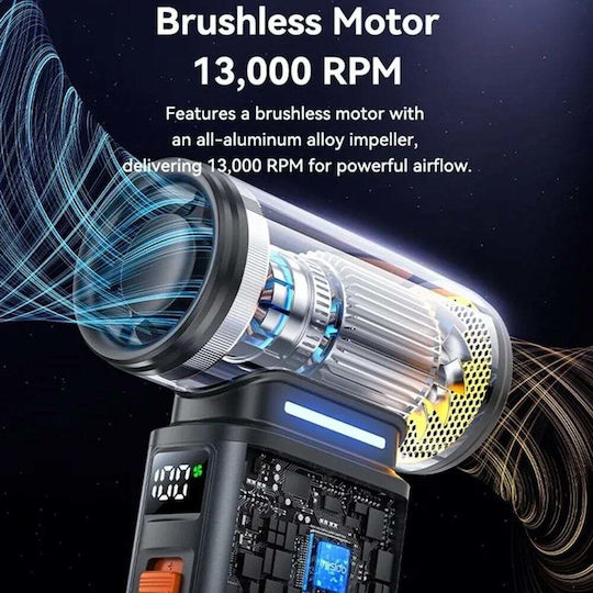 Yesido Ръчен вентилатор 130000rpm с екран и батерия 4000mAh