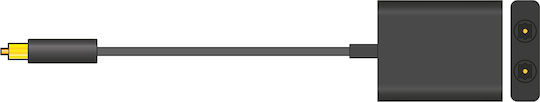 AvLink Μετατροπέας Toslink male σε Toslink 2x female Γκρι 1τμχ 128.516UK