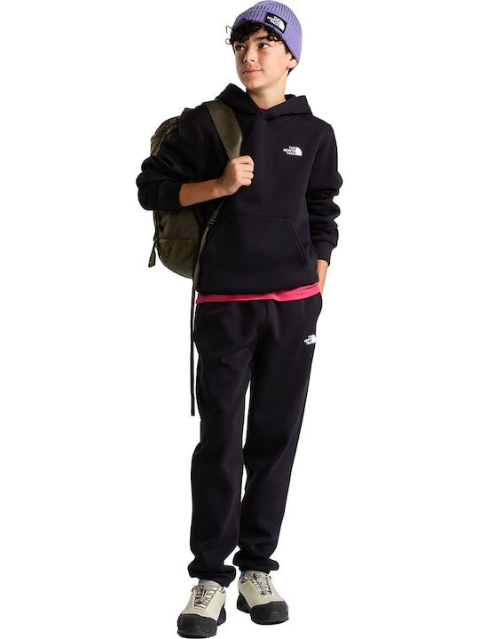 Kids Hoodie With Pockets Black Evolution Simple Dome
