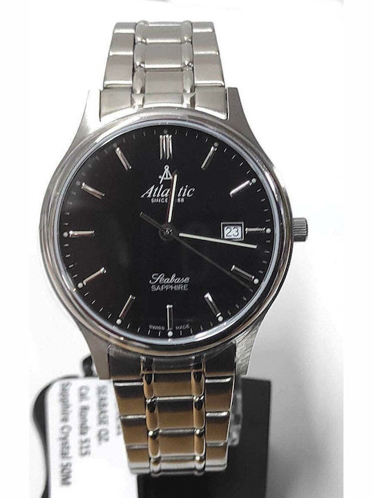 Atlantic Men's Watch 40mm Battery with Silver Stainless Steel Bracelet Atlantic Men's Watch 40mm Battery with Silver Stainless Steel Bracelet