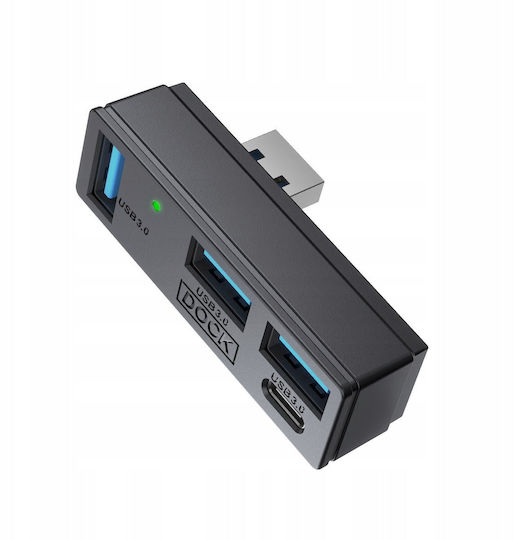 Jys Хъб Адаптер Usb 3.0 4-в-1 3x Usb-a 1x Usb-c 5 Gb S Ps5 Компютър Steam Machine Jys-sdm007-v2
