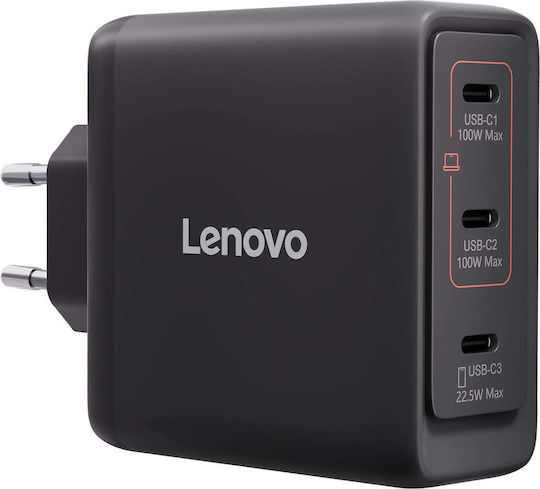 Lenovo Încărcător 2x Usb-c 100w Gan Negru 40aw100beu