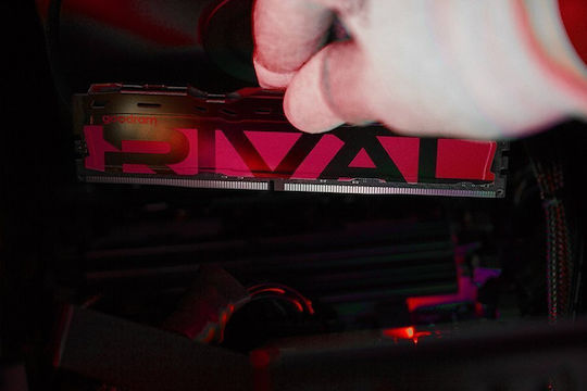 GoodRAM RIVAL Radiant Red DDR4 16GB RAM με 2x8GB Modules και Ταχύτητα 3200 για Desktop