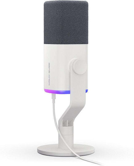 Qube Microphone XLR USB Tabletop In White Color