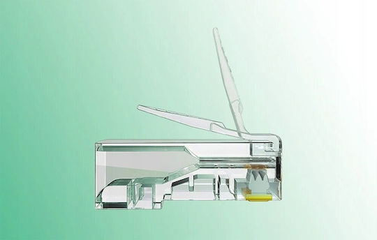 Ugreen Conector RJ-45 "NW120" Cablu UTP Cat6 RJ-45 T Plastic Neprotejat 50 Bucăți "50962" 6957303859627
