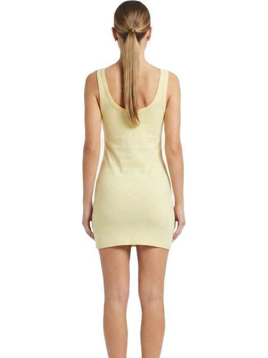 Summer Mini T-Shirt Knitted Yellow Dress