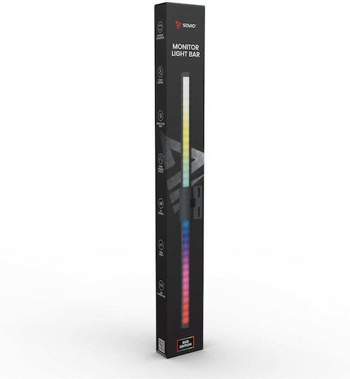 Savio Monitor-Lichtleisten LB-01 Weiß mit Einstellbarer Helligkeit