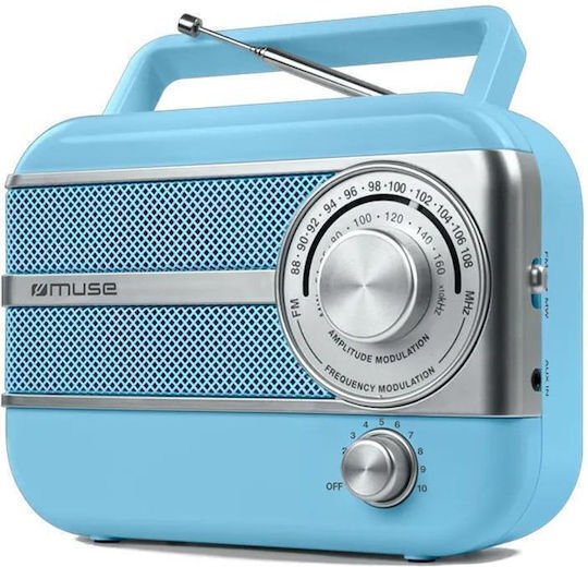 Muse M-056 Retro Tabletop Radio Electric Blue