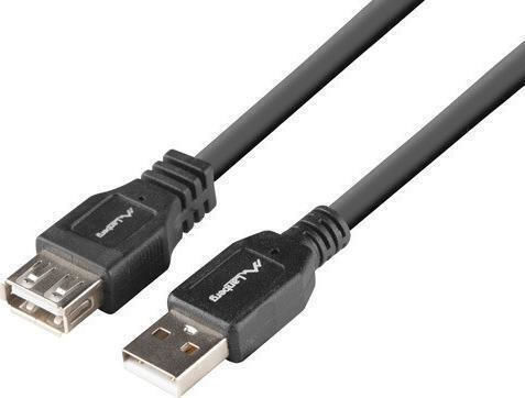 Lanberg 1m USB 2.0 Cable A-Male to A-Female (CA-USBE-15CU-0010-BK)
