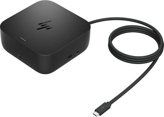 HP G6 USB-C Docking Station με HDMI/DisplayPort 4K PD Ethernet και σύνδεση 2 Οθονών Μαύρο