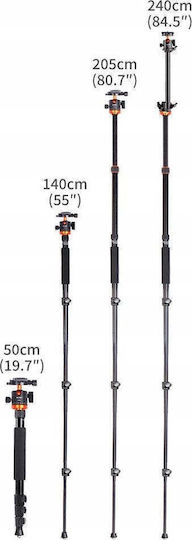 K&F Concept Tripod Sa210 Overhead Aluminum With Spherical Head And 10kg Load Capacity
