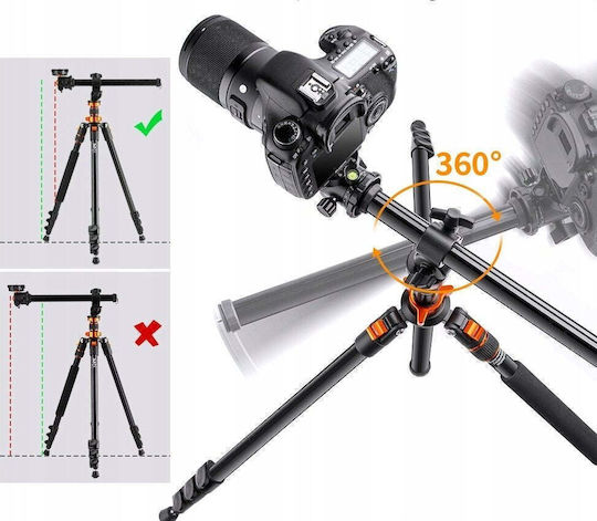 K&F Concept Tripod Sa210 Overhead Aluminum With Spherical Head And 10kg Load Capacity