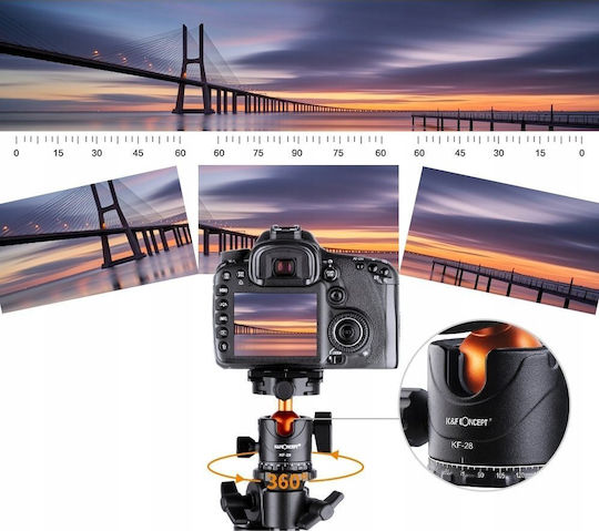 K&F Concept Tripod Sa210 Overhead Aluminum With Spherical Head And 10kg Load Capacity