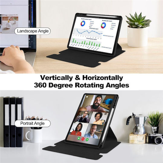 Калъф Книга Сваляща се Клавиатура Lenovo Tab M11 Xiaoxin Pad 11 2024 Черен