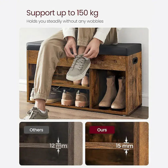 Wooden Shoe Organizer 80x30.3x44cm