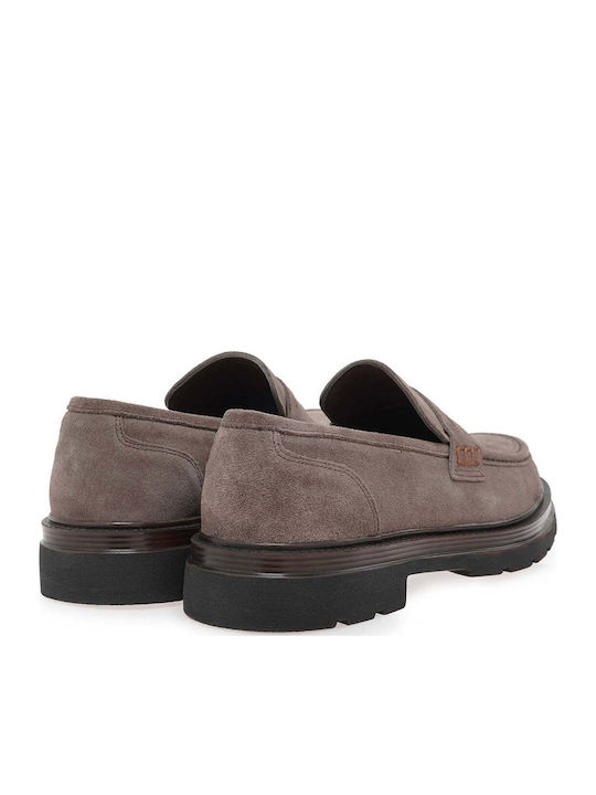 Suede Ανδρικά Loafers σε Γκρι Χρώμα