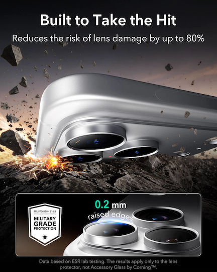 Esr Armorite Pro Camera Lens Protector Full Coverage Silver Iphone 18 Pro Max