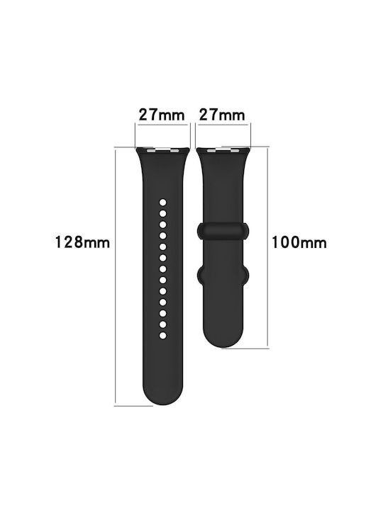 Xiaomi Band 10 Pro/9 Pro Redmi Watch 6 5 4 Xdfind Solid Black Buckle Watch Strap Silicone Midnight Blue